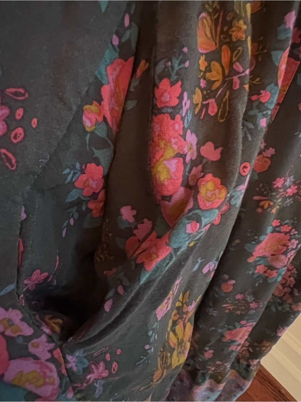 Natural life Floral Wide-Leg Jumpsuit with Pink & Orange Blooms. NWOT size XS - Picture 3 of 7